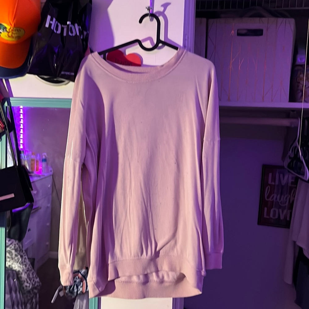 Long sleeve pink sweater